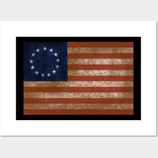 Patriotic Betsy Ross American 1776 Flag Posters and Art